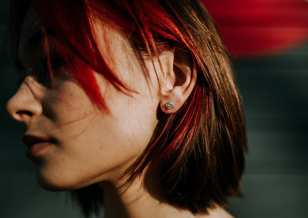Broken Sterling Silver Studs | Women's Silver Stud Earrings