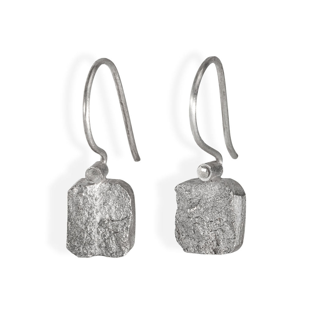 WHSLE Broken Silver Dangle Earrings