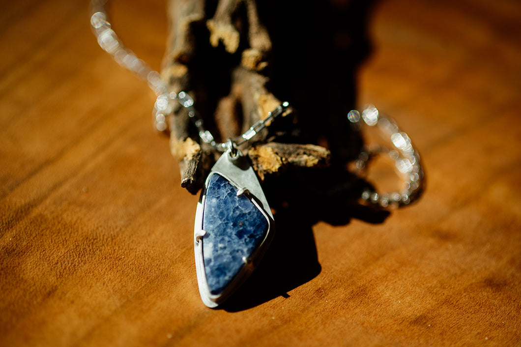 Vertical Sodalite Necklace