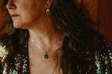 Load image into Gallery viewer, Broken Uvarovite Garnet Earrings