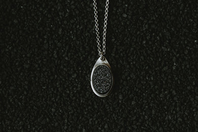 Black Druzy Necklace