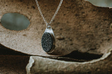 Load image into Gallery viewer, Black Druzy Necklace