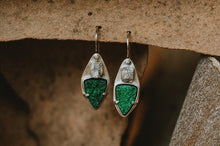 Load image into Gallery viewer, Broken Uvarovite Garnet Earrings