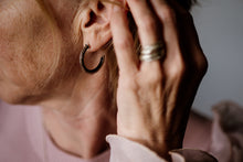 Load image into Gallery viewer, Paisley Hoop Earrings