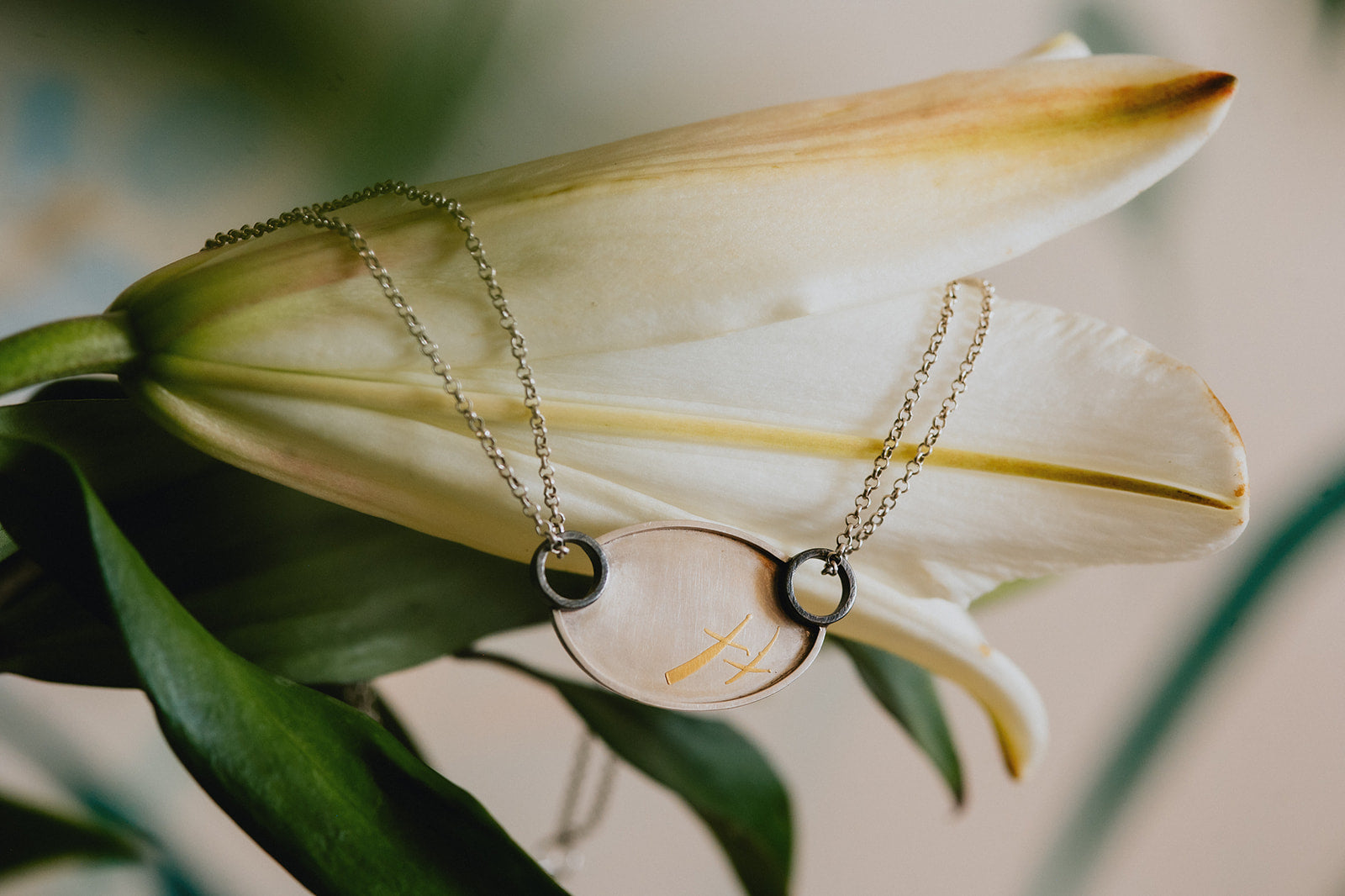XOXO Necklace | Silver and Gold Necklace Pendant | Zink Metals