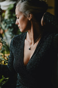 Black Druzy Necklace