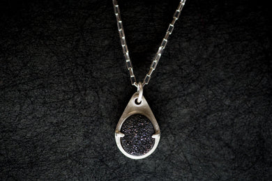Black Druzy Necklace