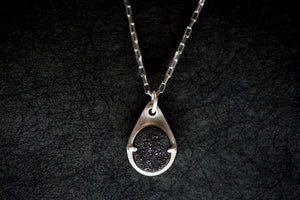 Black Druzy Necklace