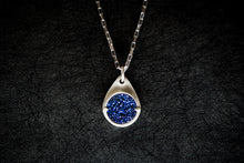 Load image into Gallery viewer, Bright Blue Druzy Necklace