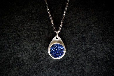 Bright Blue Druzy Necklace