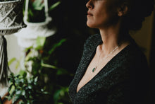 Load image into Gallery viewer, Vertical Green Uvarovite Garnet Necklace