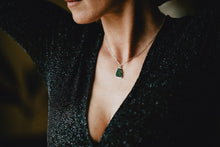 Load image into Gallery viewer, Vertical Green Uvarovite Garnet Necklace