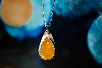Iron Oxide in Quartz Necklace