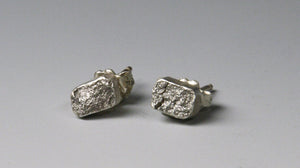 Small silver earring studs